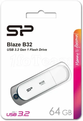 Photo de Clé USB 3.2 Silicon Power Blaze B32 - 64Go (Blanc)