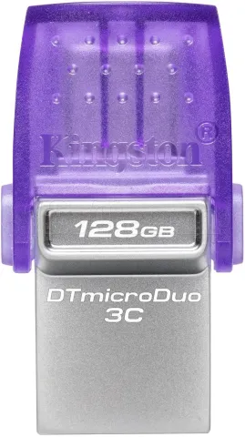 Photo de Clé USB-A/C 3.2 Kingston DataTraveler microDuo 3C - 128Go (Violet)