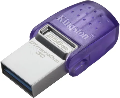 Photo de Clé USB-A/C 3.2  Kingston DataTraveler microDuo 3C - 256Go (Violet)