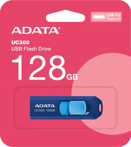 Photo de Clé USB-C 3.2 Adata UC300 - 128Go (Bleu)