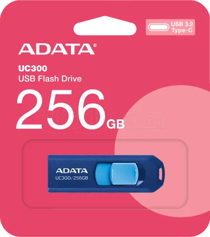 Photo de Clé USB-C 3.2 Adata UC300 - 256Go (Bleu)