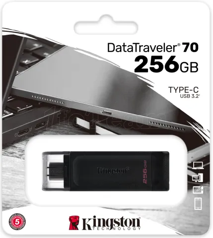 Photo de Clé USB-C 3.2 Kingston DataTraveler 70 - 256Go