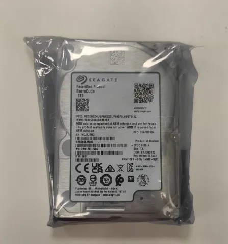 Photo de Disque Dur 2,5" Seagate BarraCuda 5To  - S-ATA - SN WCJ7JTHD - ID 206824