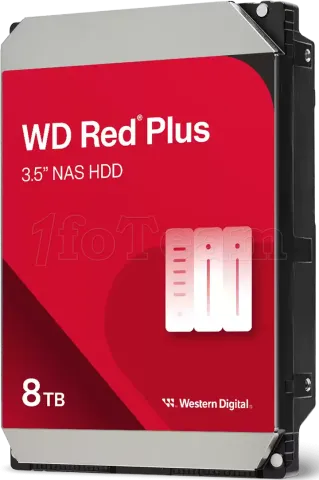 Photo de Disque Dur 3,5" Western Digital Red Plus NAS 8To 256Mo - S-ATA 3,5"