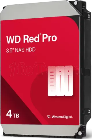 Photo de Disque Dur 3,5" Western Digital Red Pro NAS 4To 256Mo - S-ATA