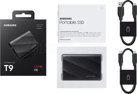 Photo de Disque SSD NVMe externe Samsung T9 - 2To  (Noir)