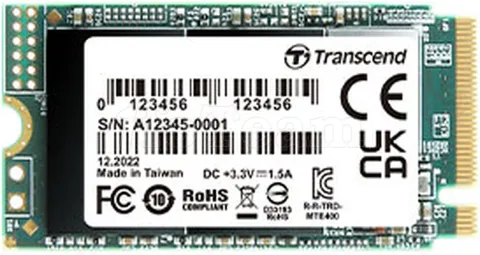 Photo de Disque SSD Transcend MTE400S 2To - M.2 NVMe Type 2242