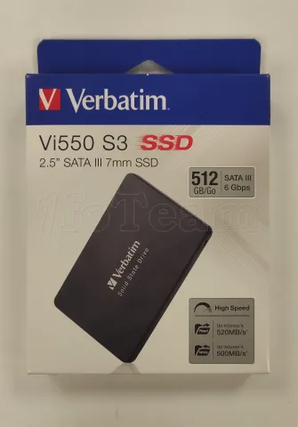 Photo de Disque SSD Verbatim Vi550 S3 512Go - S-ATA 2,5" - SN 493524128896467 - ID 205069