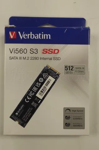 Photo de Disque SSD Verbatim Vi560 S3 512Go - S-ATA M.2 Type 2280 - SN 493633348991576 - ID 205087