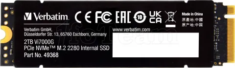 Photo de Disque SSD Verbatim Vi7000G 2To avec dissipateur  - NVMe M.2 Type 2280