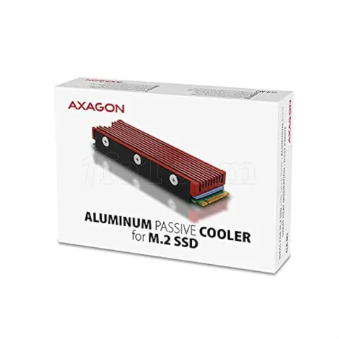 Photo de Dissipateur thermique pour SSD M.2 2280 Axagon CLR-M2 (Noir/Rouge)