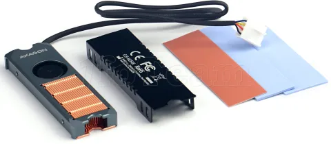 Photo de Dissipateur thermique pour SSD M.2 2280 Axagon CLR-M2Fan (Gris)