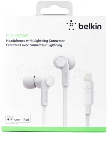 Photo de Ecouteurs Belkin Soundform Lightning (Blanc)