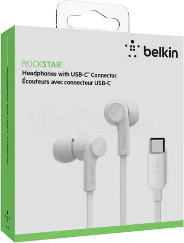 Photo de Ecouteurs Belkin Soundform USB-C (Blanc)