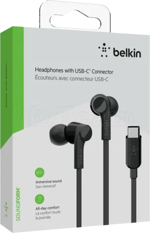 Photo de Ecouteurs Belkin Soundform USB-C (Noir)