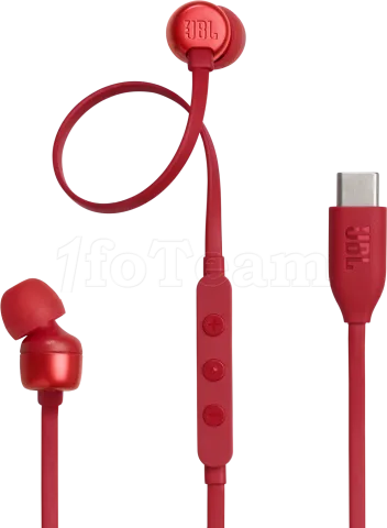 Photo de Ecouteurs filaires JBL Tune 310C USB-C (Rouge)