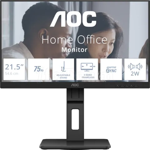 Photo de Ecran 22" AOC E2 Series 22E2UMF Full HD (Noir)