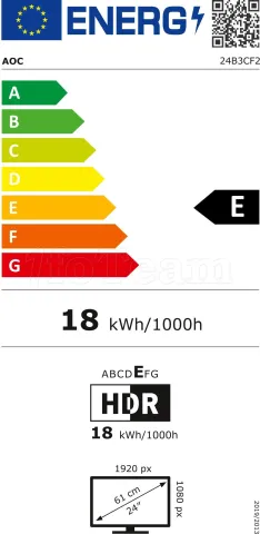 Photo de Ecran 24" AOC B3 Series 24B3CF2 Full HD (Noir)