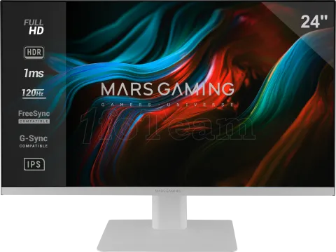 Photo de Ecran 24" Mars Gaming MV-24 Full HD 120Hz (Blanc)