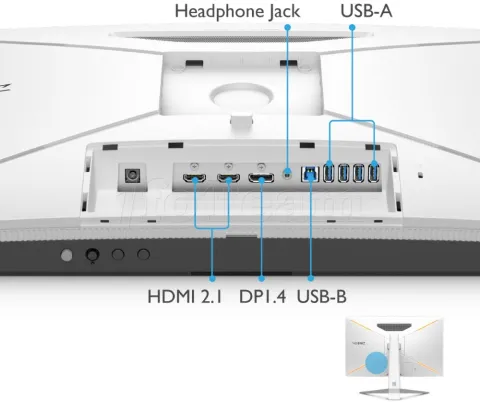 Photo de Ecran 27" BenQ Mobiuz EX2710U 4K Ultra HD 144Hz (Blanc)