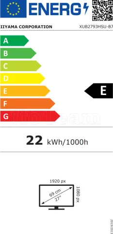 Photo de Ecran 27" Iiyama ProLite XUB2793HSU-B7 Full HD 100Hz (Noir)