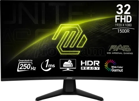 Photo de Ecran incurvé 32" MSI Gaming G32C6X Full HD 250Hz (Noir)