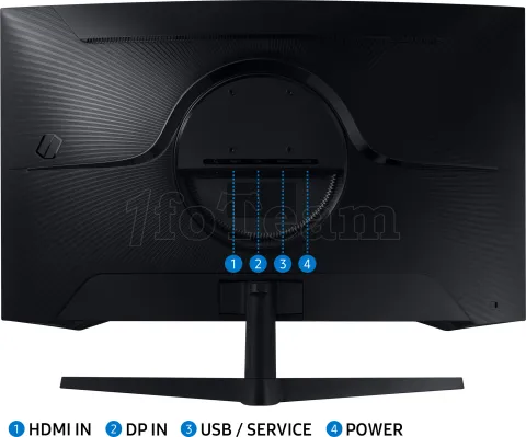 Photo de Ecran incurvé 32" Samsung Odyssey G5 G55C Quad HD 165Hz (Noir)