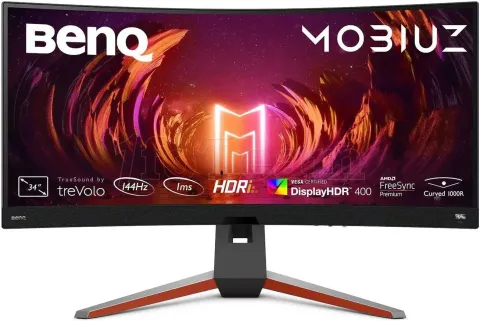 Photo de Ecran incurvé 34" BenQ Mobiuz EX3410R UWQHD 144Hz (Noir)