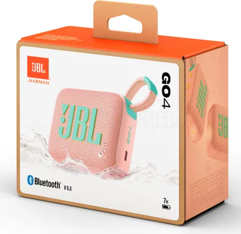 Photo de Enceinte nomade Bluetooth JBL Go 4 (Rose)