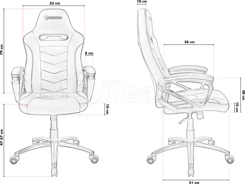 Photo de Fauteuil Azgenon Z100 (Noir/Jaune)