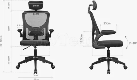 Photo de Fauteuil ergonomique Mars Gaming MGC-Ergo Plus (Blanc)