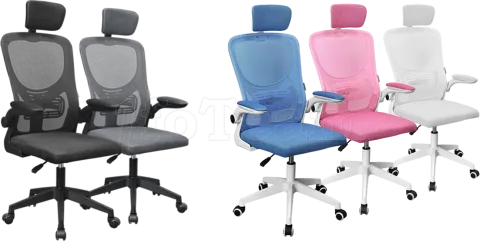 Photo de Fauteuil ergonomique Mars Gaming MGC-Ergo Plus (Rose/Blanc)