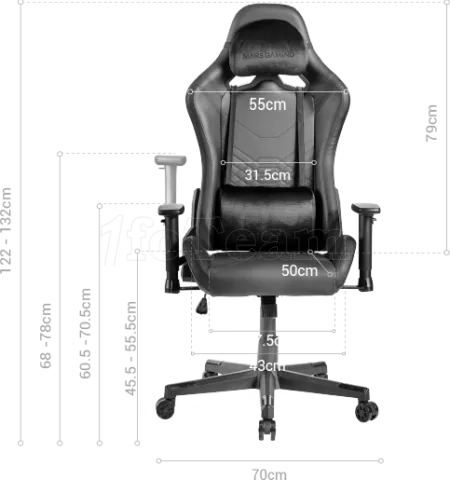 Photo de Fauteuil Mars Gaming MGC-Pro (Noir/Rose)