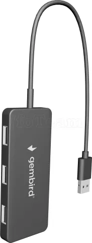 Photo de Hub USB 2.0 Gembird - 4 ports 15cm (Noir)