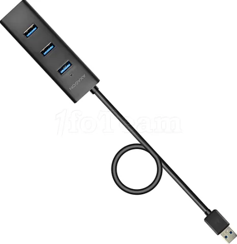 Photo de Hub USB 3.0 alimenté Axagon HUE-S2BP - 4 ports (Noir)