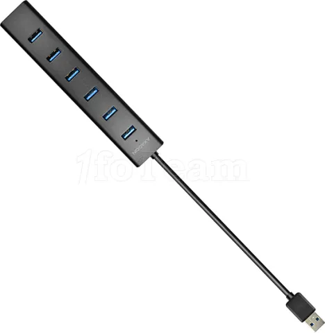 Photo de Hub USB 3.0 alimenté Axagon HUE-SA7BP - 7 ports (Noir)