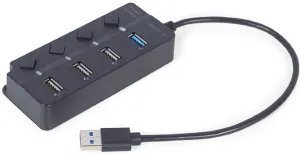 Photo de Hub USB 3.1 Gembird - 4 ports (Noir)