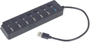 Photo de Hub USB 3.1 Gembird - 7 ports (Noir)