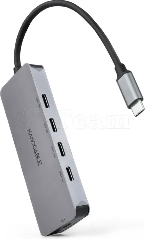 Photo de Hub USB-C 3.2 Nanocable - 3 ports (Gris)