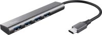 Photo de Hub USB-C 3.2 Trust Halyx - 4 ports (Gris)