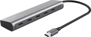 Photo de Hub USB-C 3.2 Trust Halyx - 5 ports (Argent)