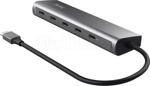 Photo de Hub USB-C 3.2 Trust Halyx - 5 ports (Argent)