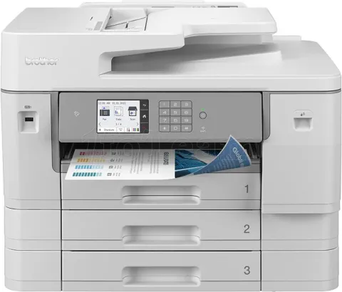 Photo de Imprimante A3 Multifonction 4en1 Brother Gamme Business Smart X MFC-J6957DW (Blanc)