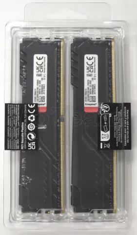 Photo de Kit Barrettes mémoire 16Go (2x8Go) DIMM DDR4 Kingston Fury Beast  3600Mhz (Noir) - SN 2332 0000010021450-P000695/733 - ID 213672