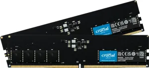 Photo de Kit Barrettes mémoire 16Go (2x8Go) DIMM DDR5 Crucial Classic 4800MHz (Noir)