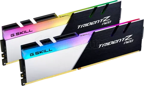 Photo de Kit Barrettes mémoire 32Go (2x16Go) DIMM DDR4 G.Skill Neo RGB 3200Mhz (Noir/Blanc)