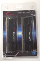 Photo de Kit Barrettes mémoire 32Go (2x16Go) DIMM DDR4 G.Skill RipJaws V  3200Mhz (Noir) - SN 24454731973/74 - ID 213673