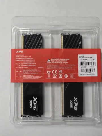 Photo de Kit Barrettes mémoire 32Go (2x16Go) DIMM DDR5 Adata XPG Lancer Blade  6400MHz (Noir) - SN 2N3000114567/69 - ID 211265