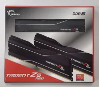 Photo de Kit Barrettes mémoire 32Go (2x16Go) DIMM DDR5 G.Skill Trident Z5  6000MHz (Noir) CL30 - SN 24424301395/396 - ID 213381