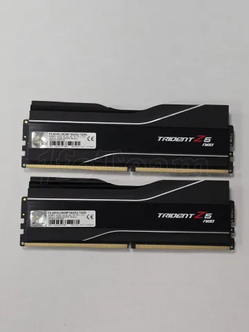 Photo de Kit Barrettes mémoire 32Go (2x16Go) DIMM DDR5 G.Skill Trident Z5 Neo 6000MHz CL36 AMD Expo (Noir) - SN 23445597387/88 - ID 211292